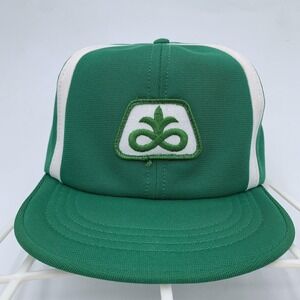 Vintage‎ PIONEER Northern Cap Sz L/XL Seed Snapback Hat Green White